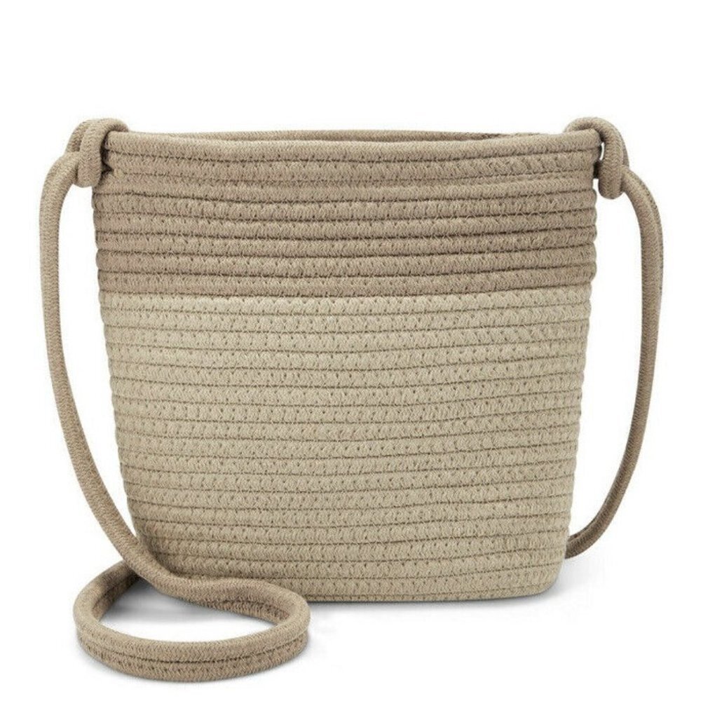 Inc International Concepts Kasie Rope Crossbody Bag Beige Color